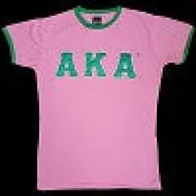 AKA Satin Letter Ringer Tee