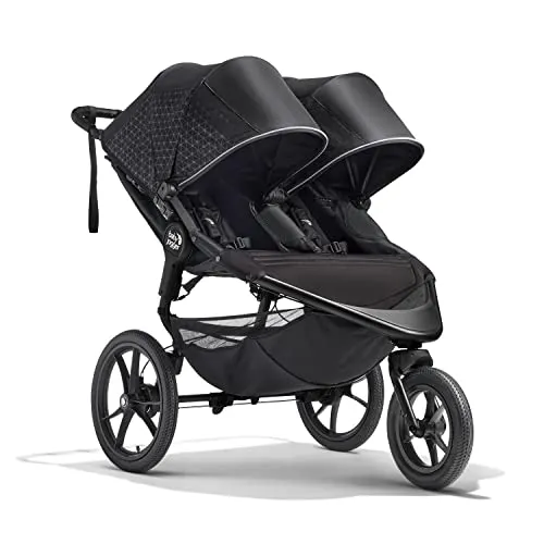 Baby Jogger Summit X3 Double Jogging Stroller, Midnight Black