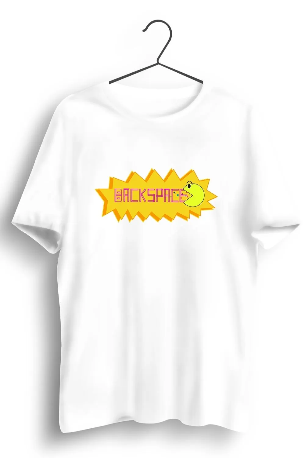 Backspace Graphic Printed White Tshirt