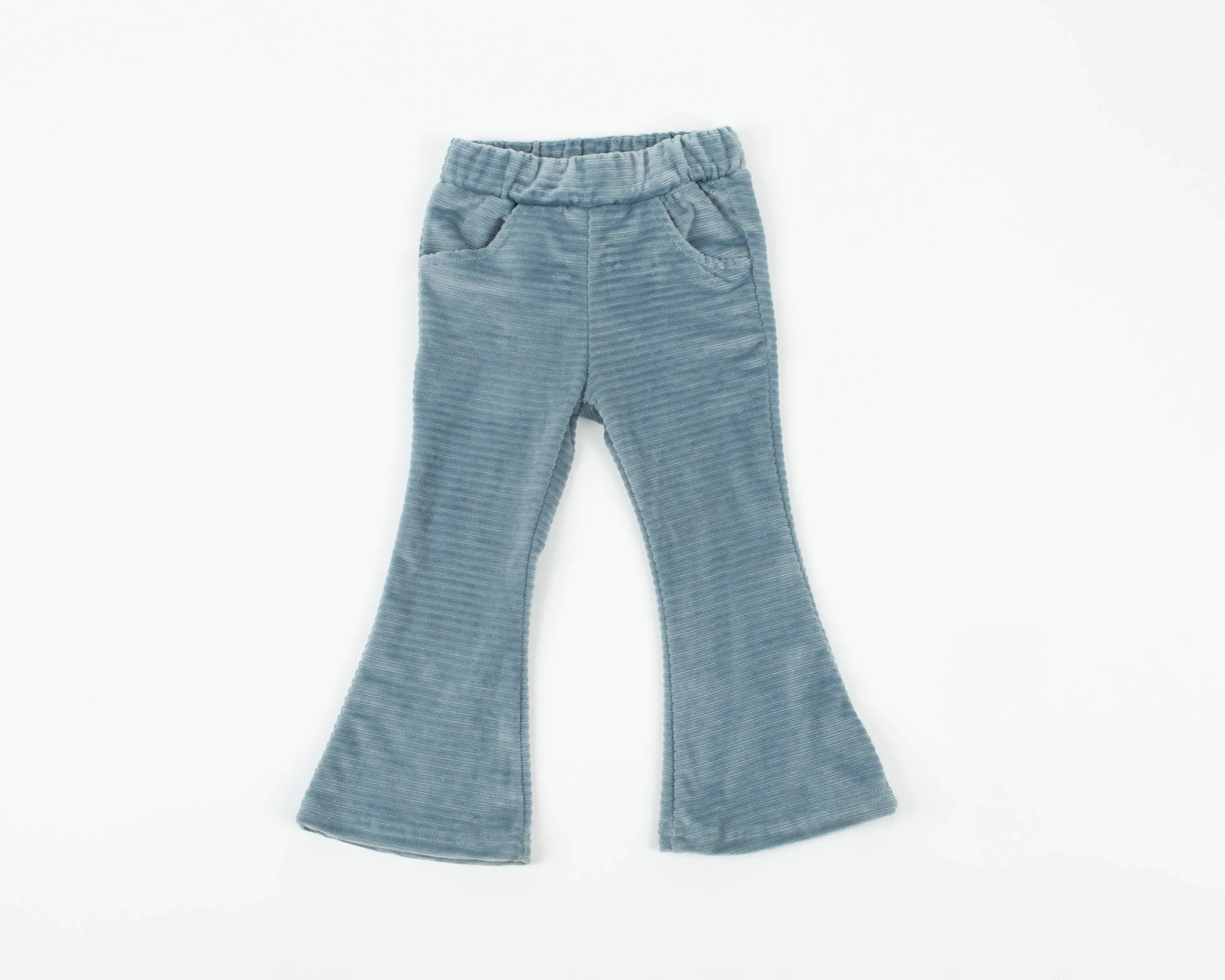 Blue Velour Corduroy Bell Bottoms