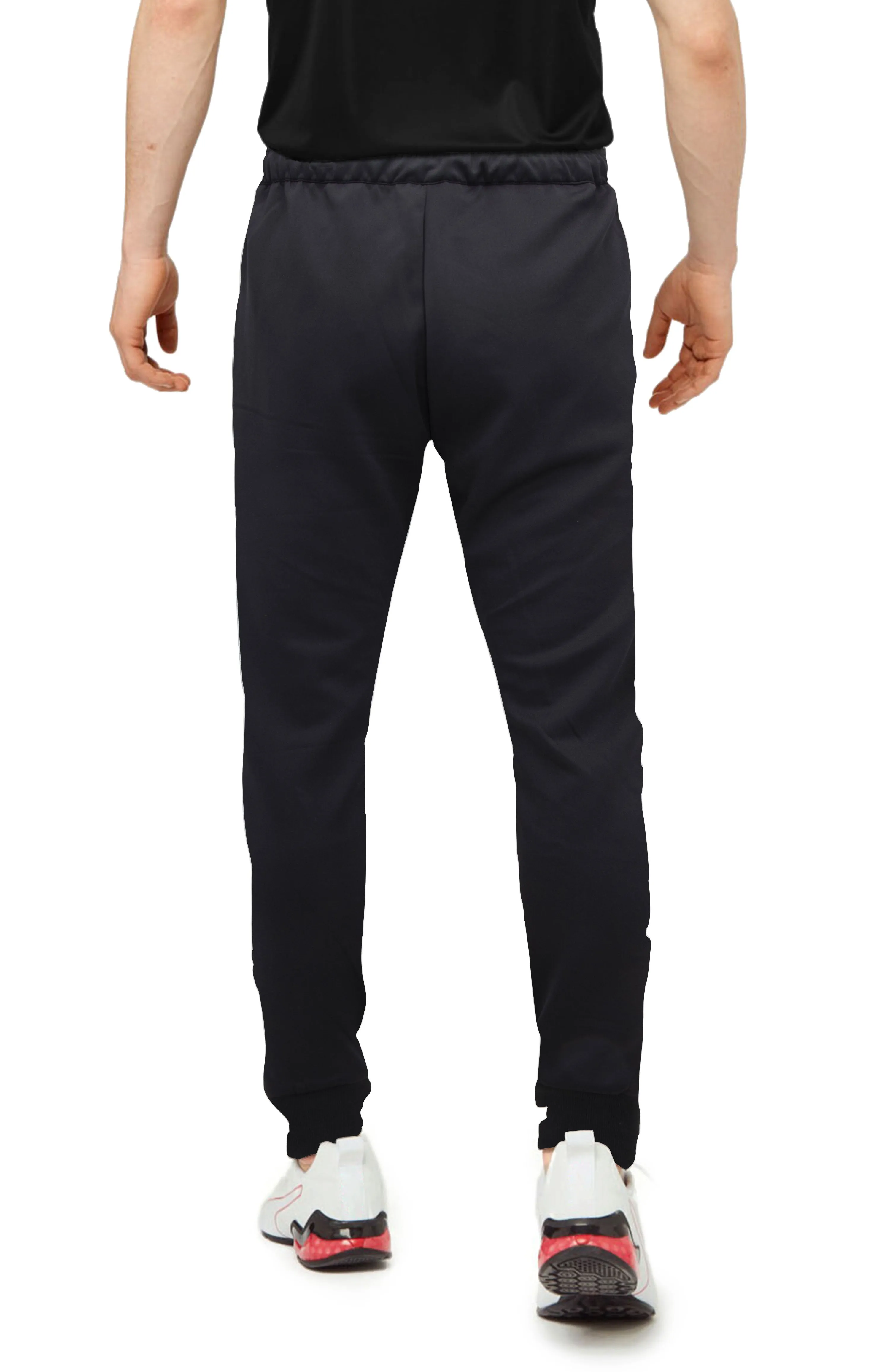 Cultura Men's Zip Pocket Side Stripe Tech Fleece Jogger Sweatpants