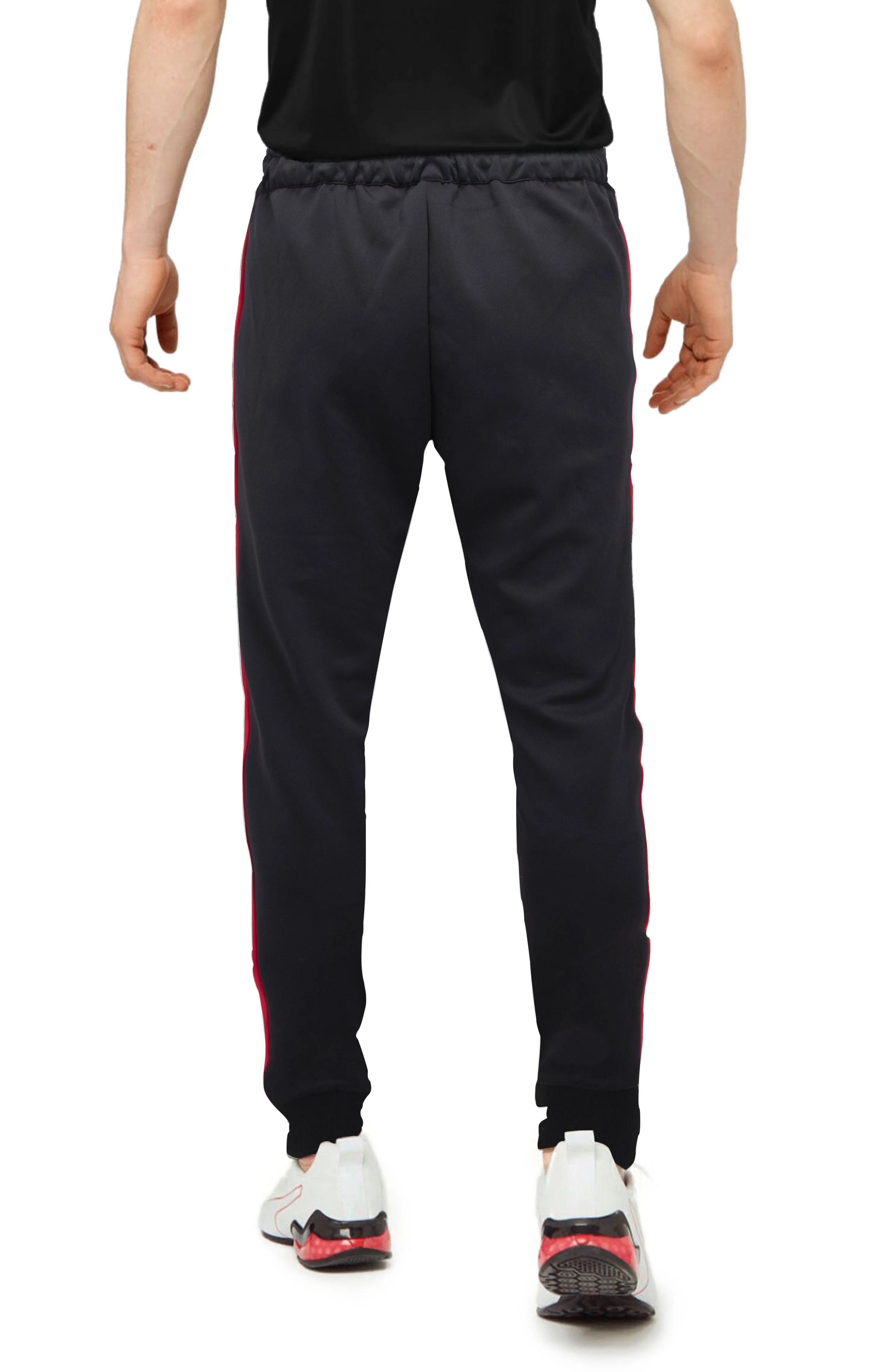 Cultura Men's Zip Pocket Side Stripe Tech Fleece Jogger Sweatpants