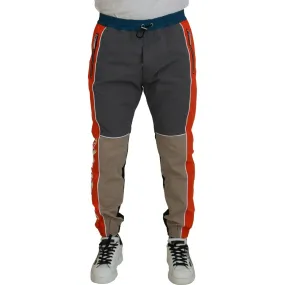 Dsquared² Multicolor Patchwork Cotton Jogging Pants