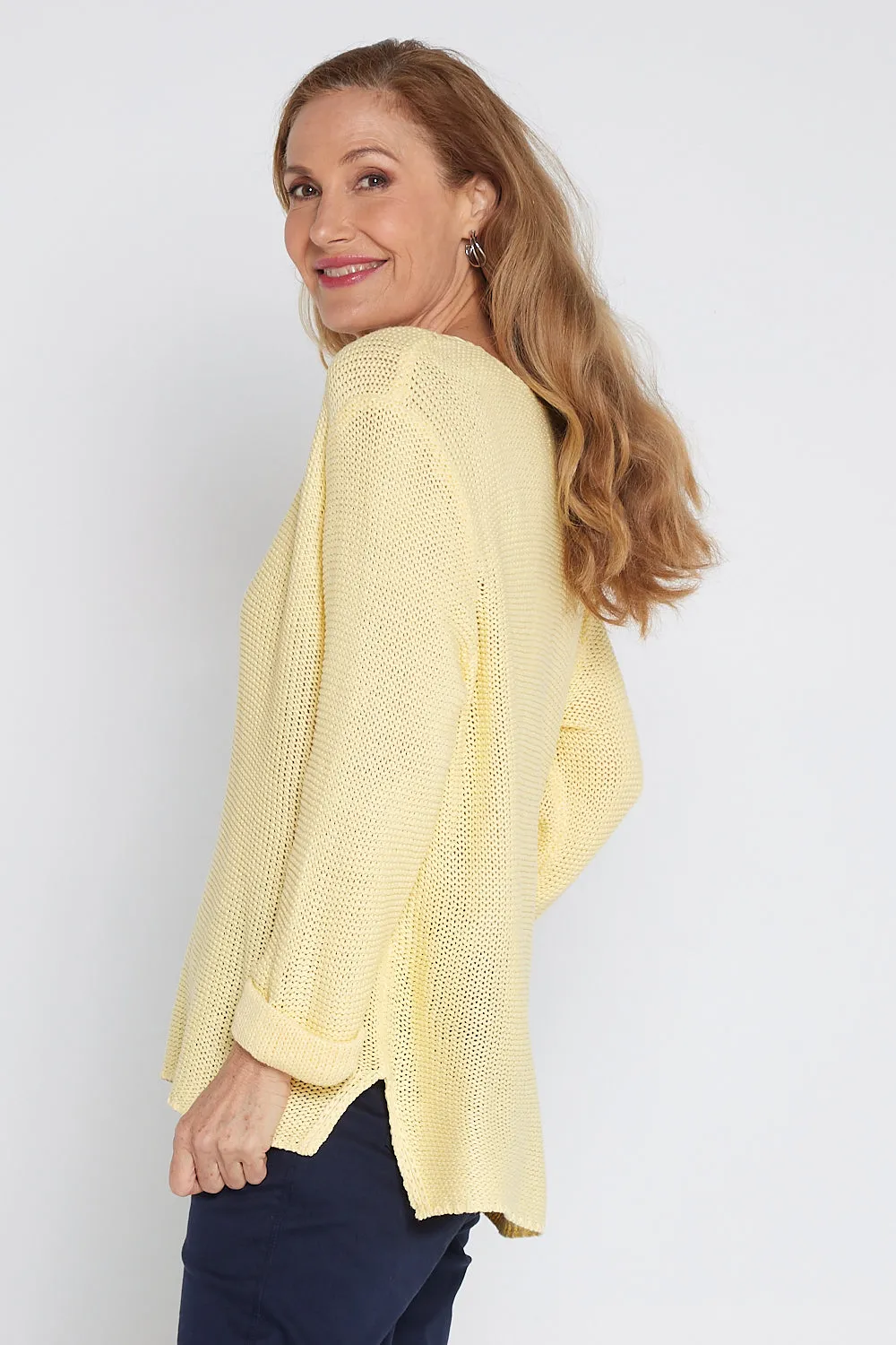 Emmy Cotton Knit Jumper - Butter Yellow