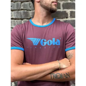 Gola - Claret & Blue Short Sleeve Ringer - T-Shirt