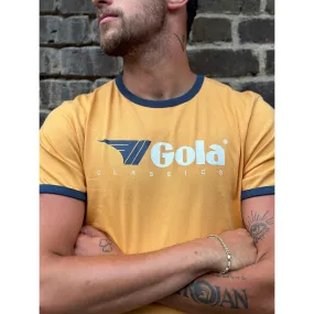 Gola - Gold & Navy Short Sleeve Ringer - T-Shirt