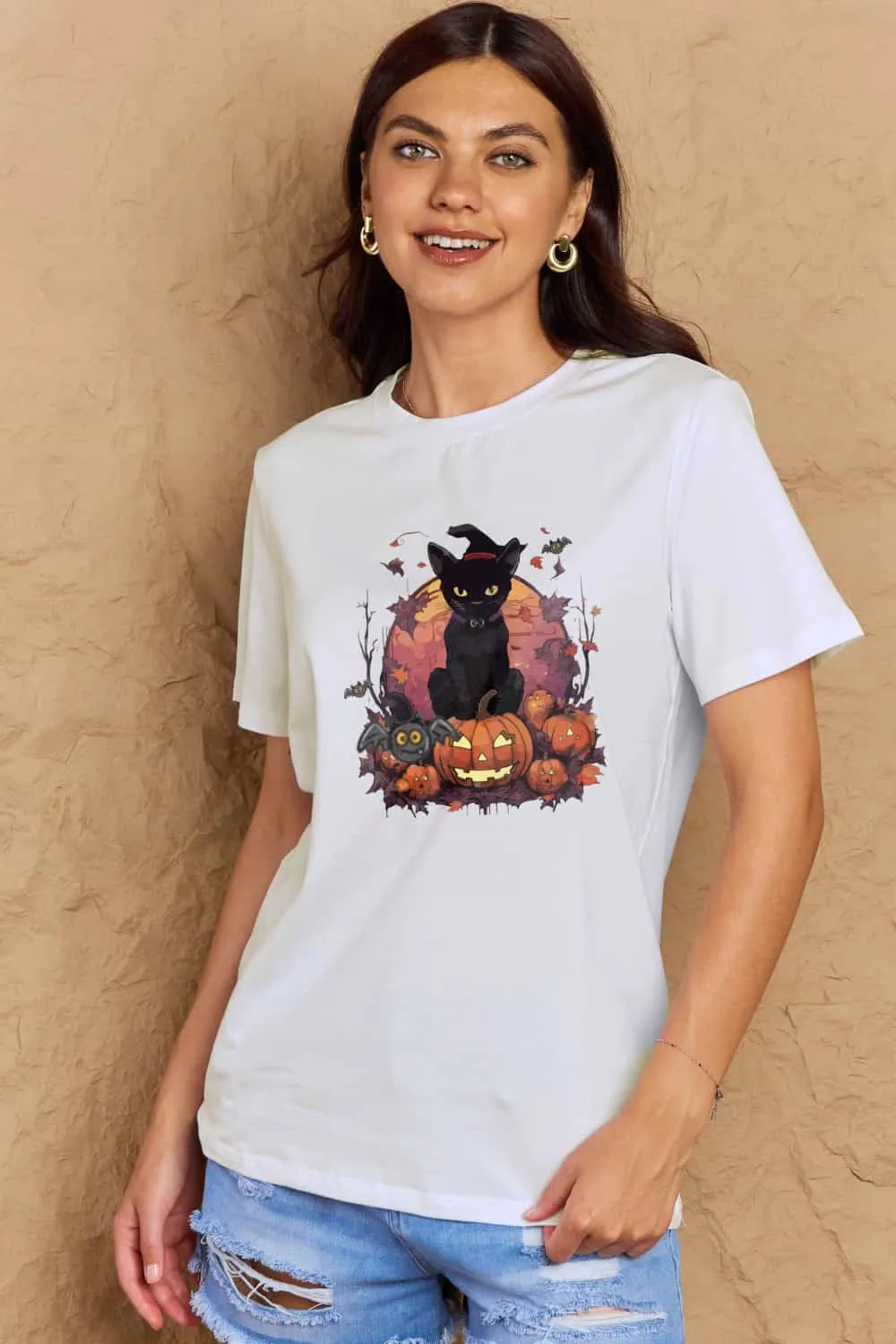 Halloween Theme Graphic T-Shirt