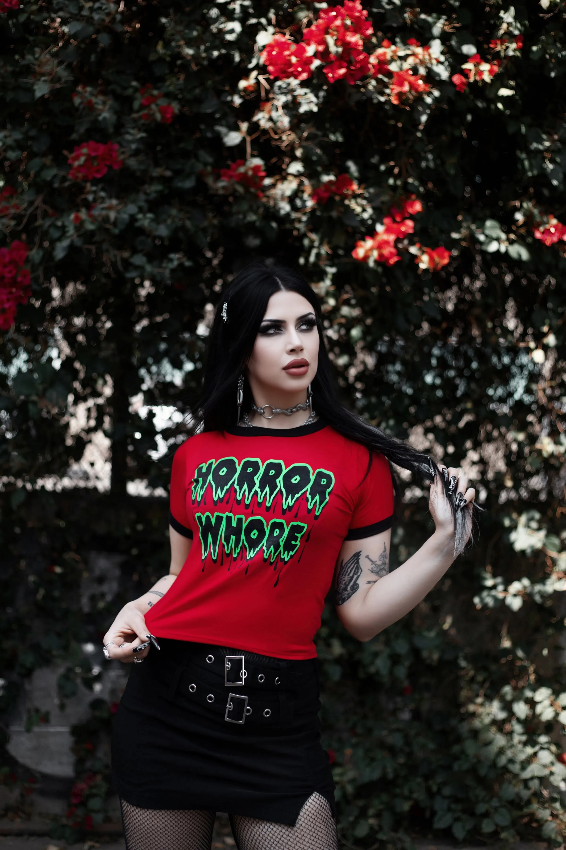 Horror Whore Ringer Tee