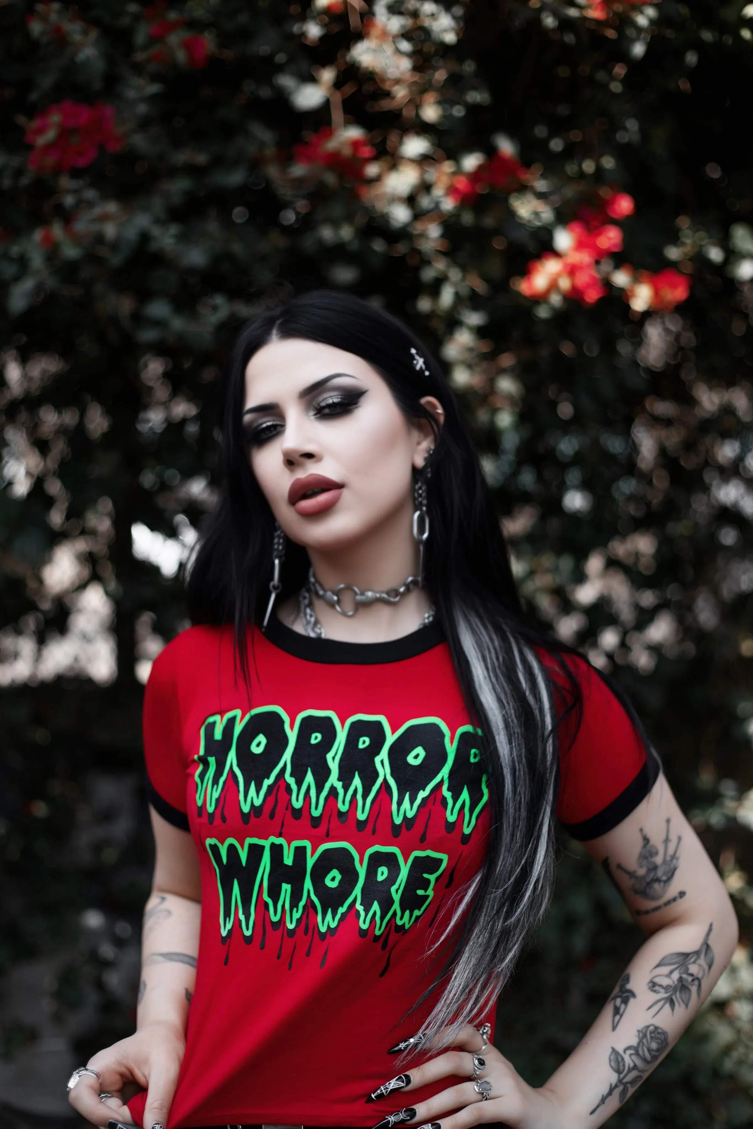 Horror Whore Ringer Tee