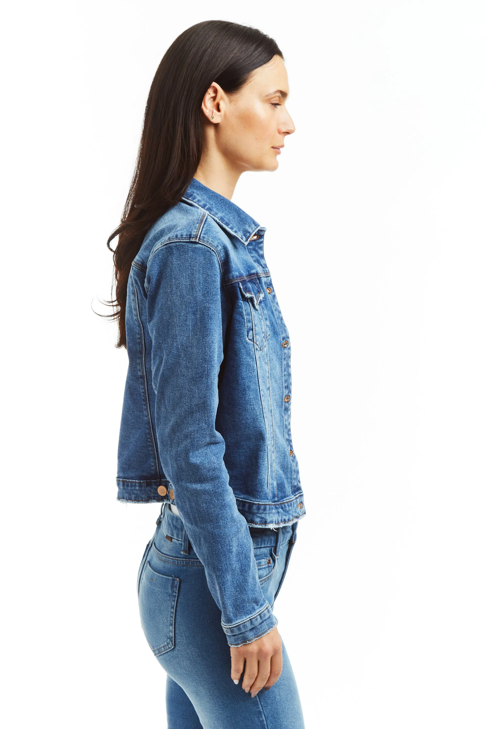 Loretta - Basic Stretch Denim Jacket