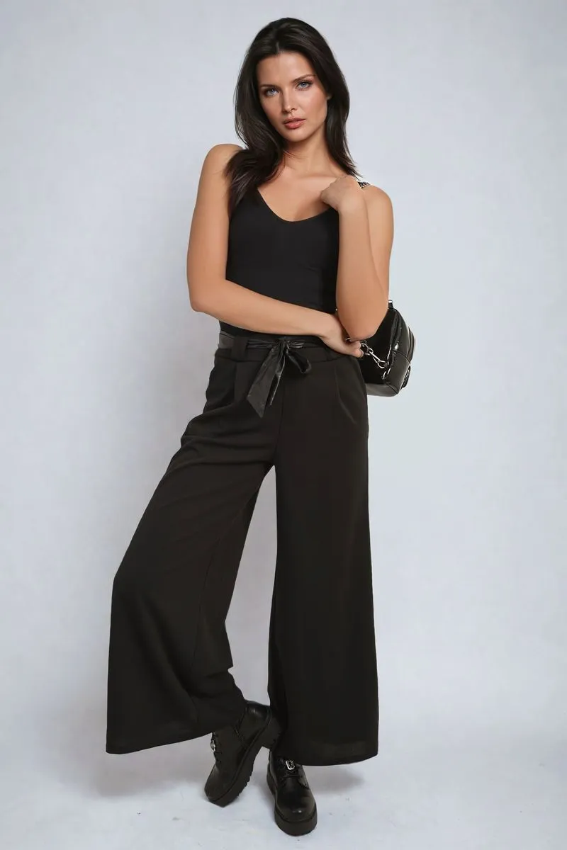 Mariana Belted High Waist Wide Leg Trouser