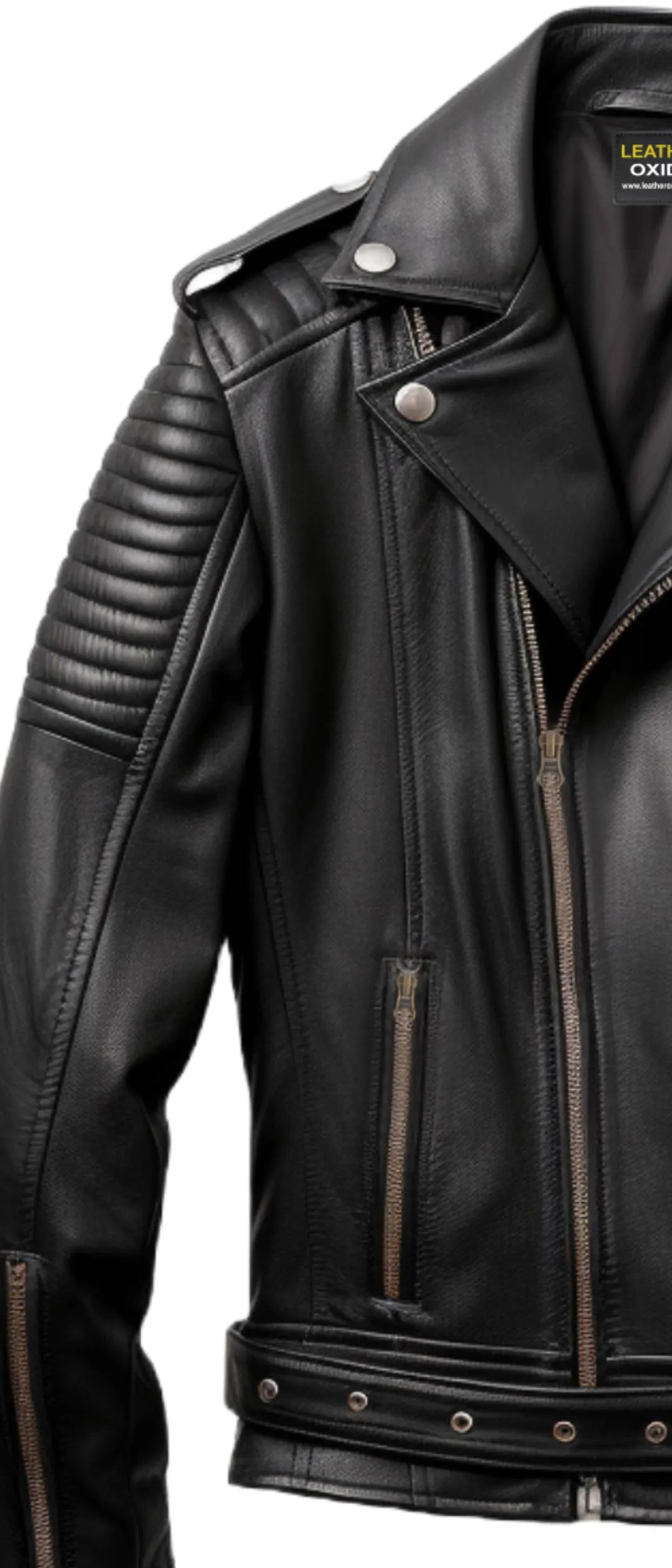 Men Real Leather Biker Jacket - Genuine Leather Jackets