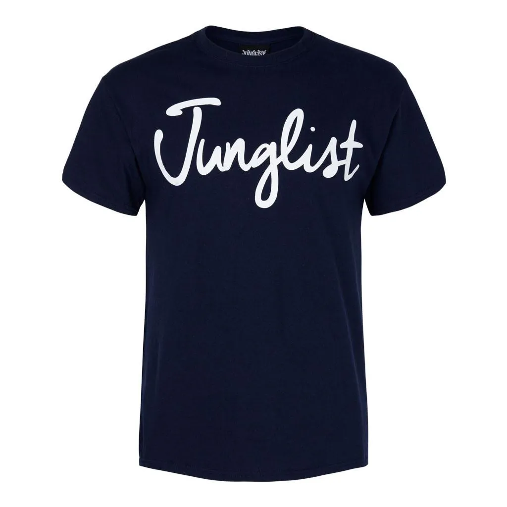 Navy Junglist T-Shirt with white print