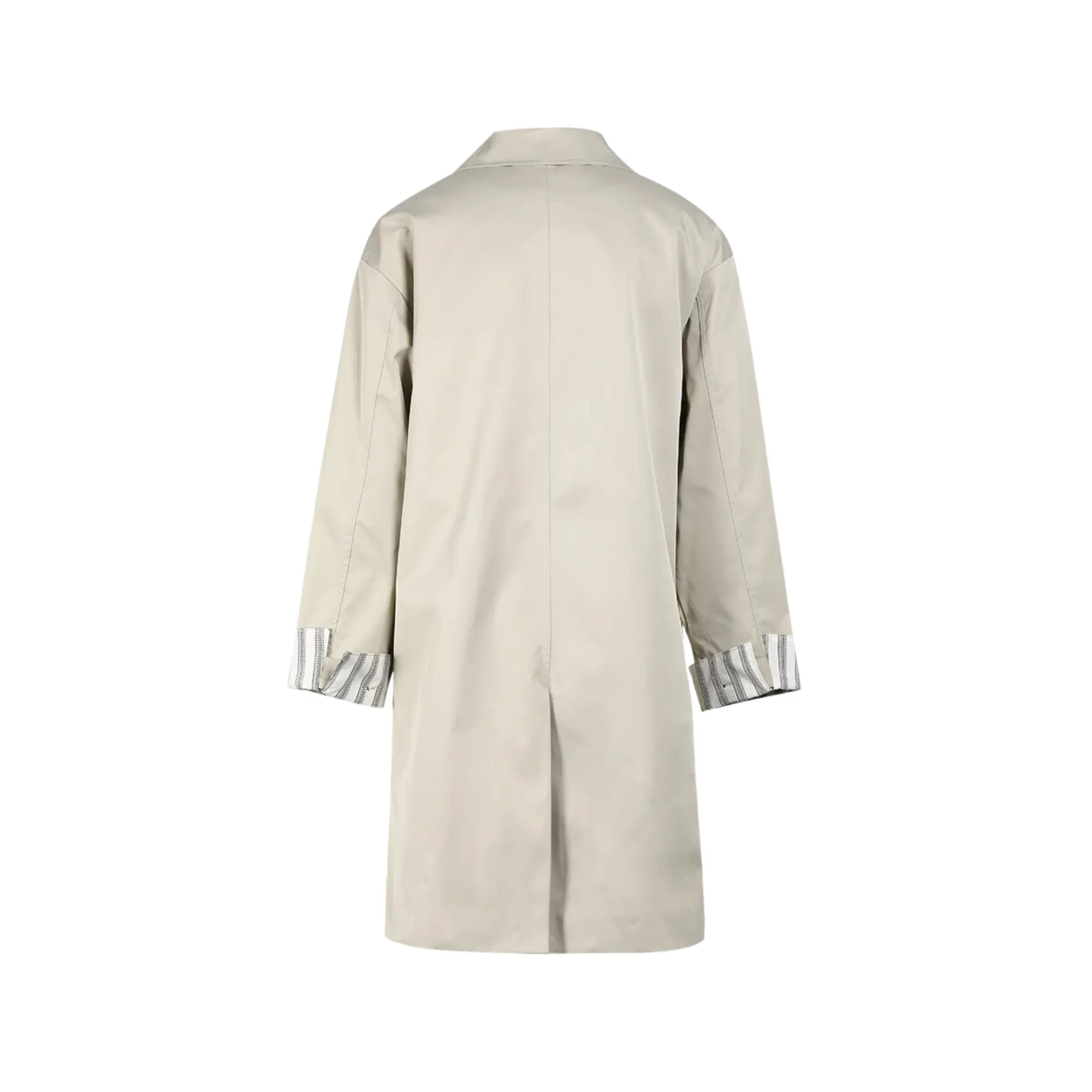 Pre Order:  Khaki Striped Cuffs Trench Coat