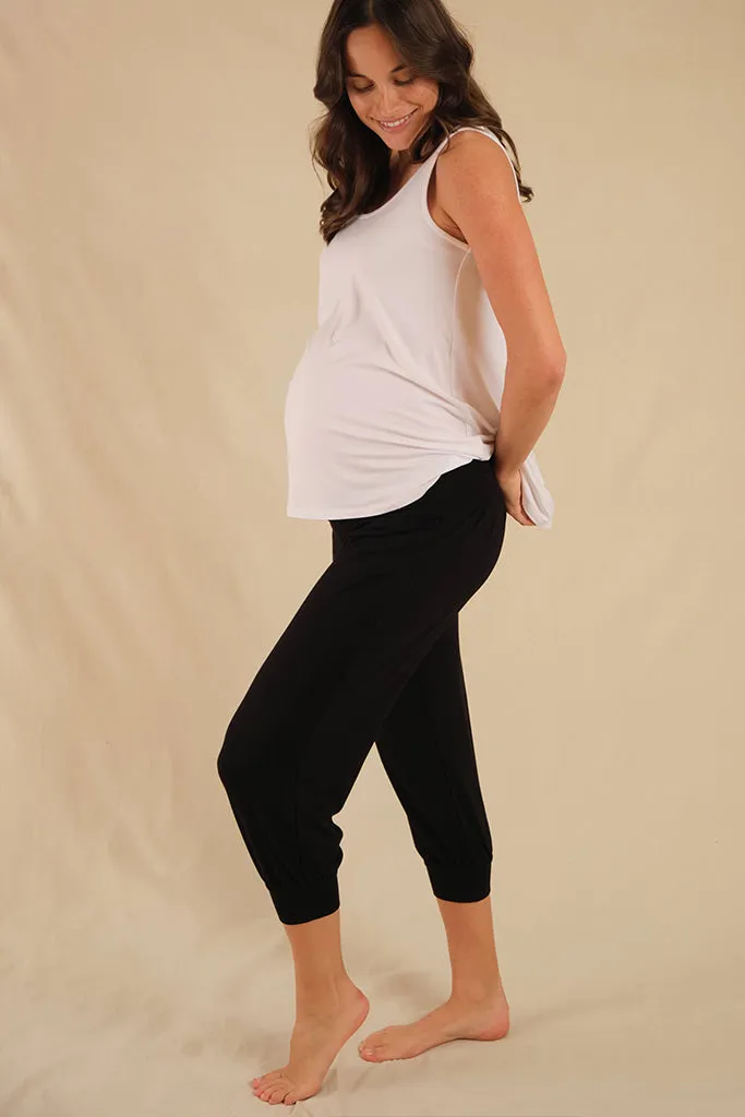 Summer Slouch Maternity Pant - Black