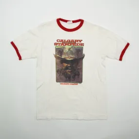 Vintage '81 White   Red Calgary Stampede Ringer Tee (S)