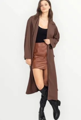 Womens Belted Trench Coat