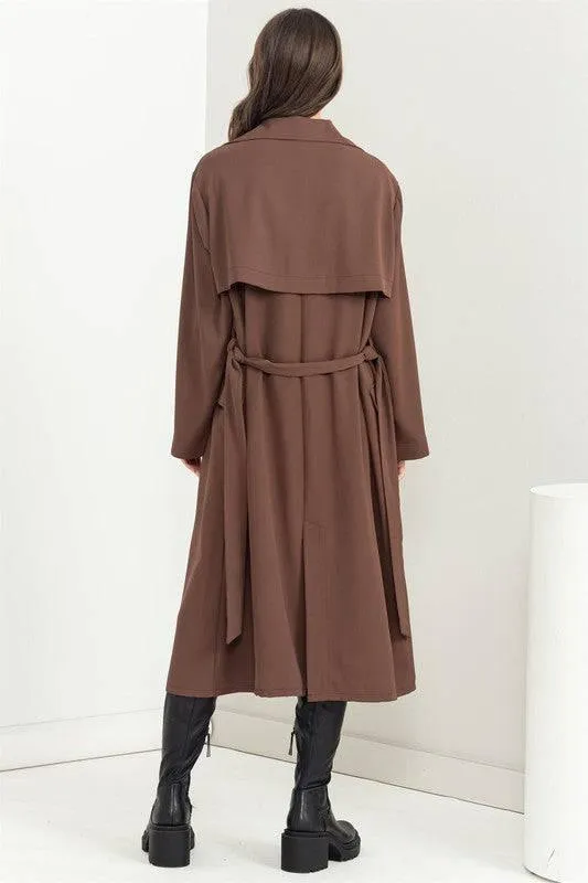 Womens Belted Trench Coat